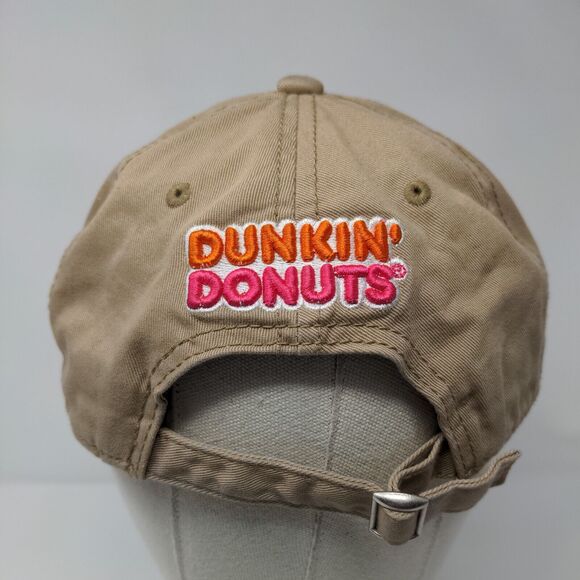 Dunkin' Donuts Slideback Hat Tan OSFA Adjustable Embroidered 6 Panel - Picture 5 of 7